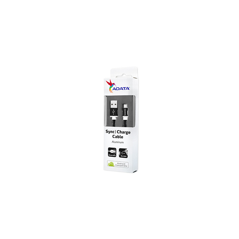 ADATA Micro USB kábel pletený 1m čierny
