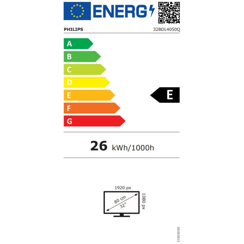 32'' D-LED Philips 32BDL4050Q-FHD, 400cd, AN, 24/7