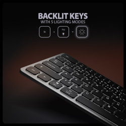 AXAGON HMC-KB-CS, USB 5Gbps húb s klávesnicou CZ/SK, HDMI 4K/60Hz, 3x USB-A, SD/mSD, audio, PD 100W