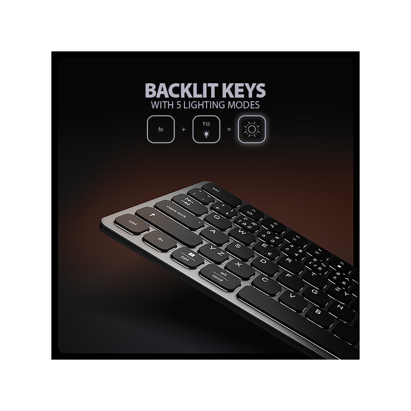 AXAGON HMC-KB-CS, USB 5Gbps húb s klávesnicou CZ/SK, HDMI 4K/60Hz, 3x USB-A, SD/mSD, audio, PD 100W