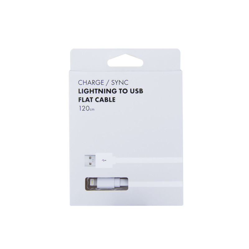 Kabel AVACOM LIG-120W USB - Lightning, 120cm, biela