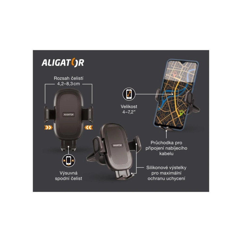 ALIGATOR Držiak HA20 do ventilačnej mriežky, univerzá