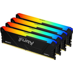 Kingston FURY Beast/DDR4/128GB/3200MHz/CL16/4x32GB/RGB/Black