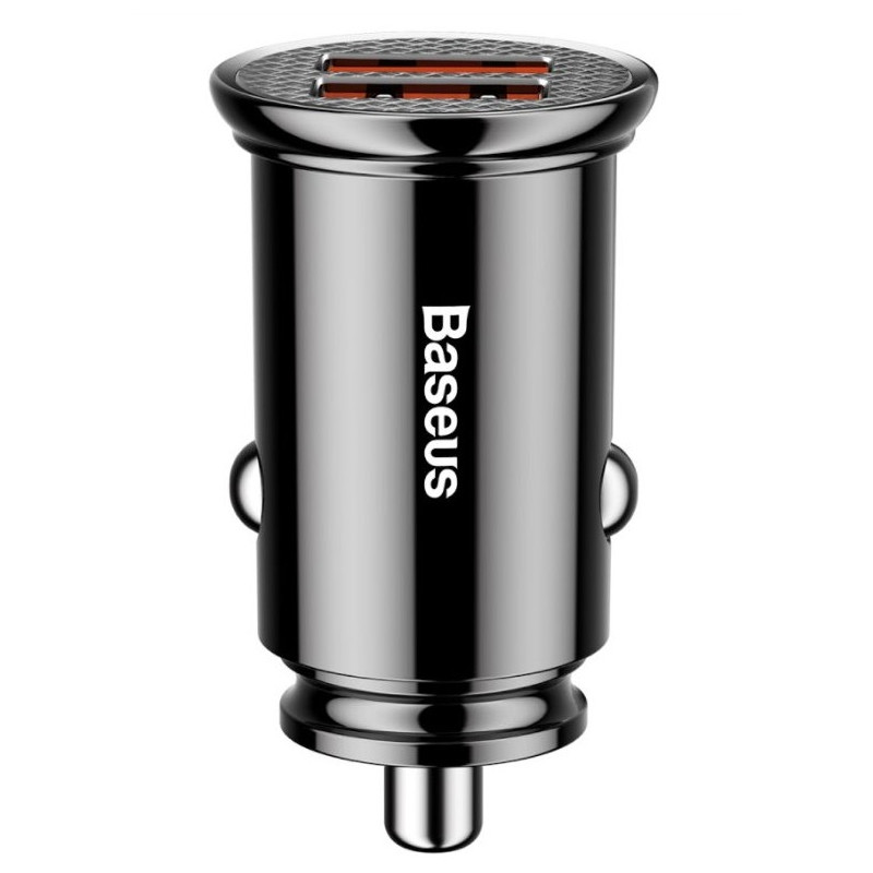 NONAME - Baseus rýchlonabíjačka do auta 2xUSB QC3.0 30W čierna