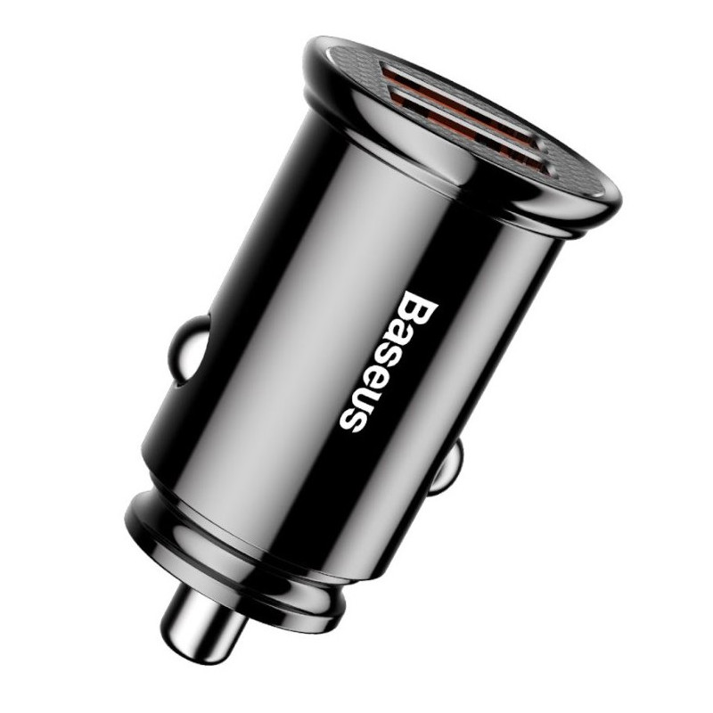 NONAME - Baseus rýchlonabíjačka do auta 2xUSB QC3.0 30W čierna