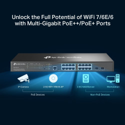 TP-Link SG3218XP-M2 16x2.5G 2xSFP+ L2+8xPOE+ Omada switch