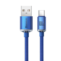 NONAME - Baseus CAJY000403 Crystal Shine Series Dátový Kabel USB - USB-C 100W 1,2m Blue