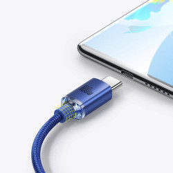 NONAME - Baseus CAJY000403 Crystal Shine Series Dátový Kabel USB - USB-C 100W 1,2m Blue