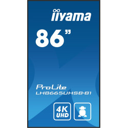 86'' iiyama LH8665UHSB-B1: IPS, 4K UHD, Android, 24/7