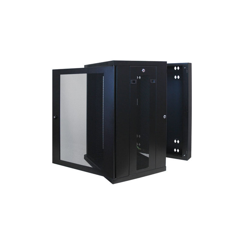 EATON - Skriňa SmartRack 18U, Š - 600mm, Hl - 550mm, hĺbka pre prepínače, montáž na stenu