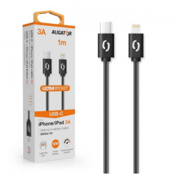 ALIGATOR Dátový kábel POWER 3A, USB-C/lightning čierny
