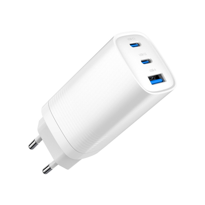 GEMBIRD PD nabíjačka 1xUSB-A 2xUSB-C 67W biela