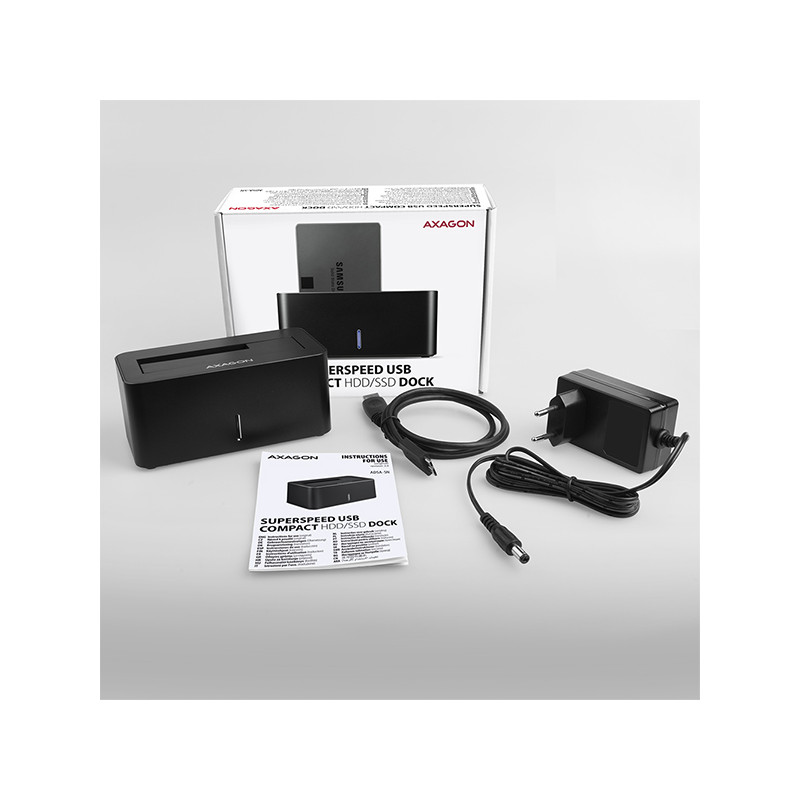 AXAGON ADSA-SN, USB 3.2 Gen1 - SATA 6G, 2.5''/3.5'' HDD/SSD dokovacia stanica