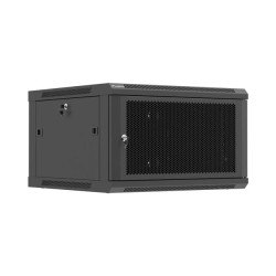 LANBERG NÁSTENNÁ INŠTALAČNÁ SKRIŇA 19'' 6U 600X600 ČIERNE PERFOROVANÉ DVERE (PLOCHÉ BALENIE)