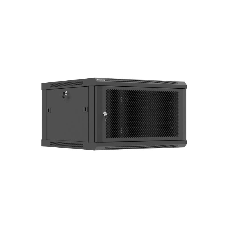LANBERG NÁSTENNÁ INŠTALAČNÁ SKRIŇA 19'' 6U 600X600 ČIERNE PERFOROVANÉ DVERE (PLOCHÉ BALENIE)