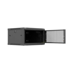 LANBERG NÁSTENNÁ INŠTALAČNÁ SKRIŇA 19'' 6U 600X600 ČIERNE PERFOROVANÉ DVERE (PLOCHÉ BALENIE)