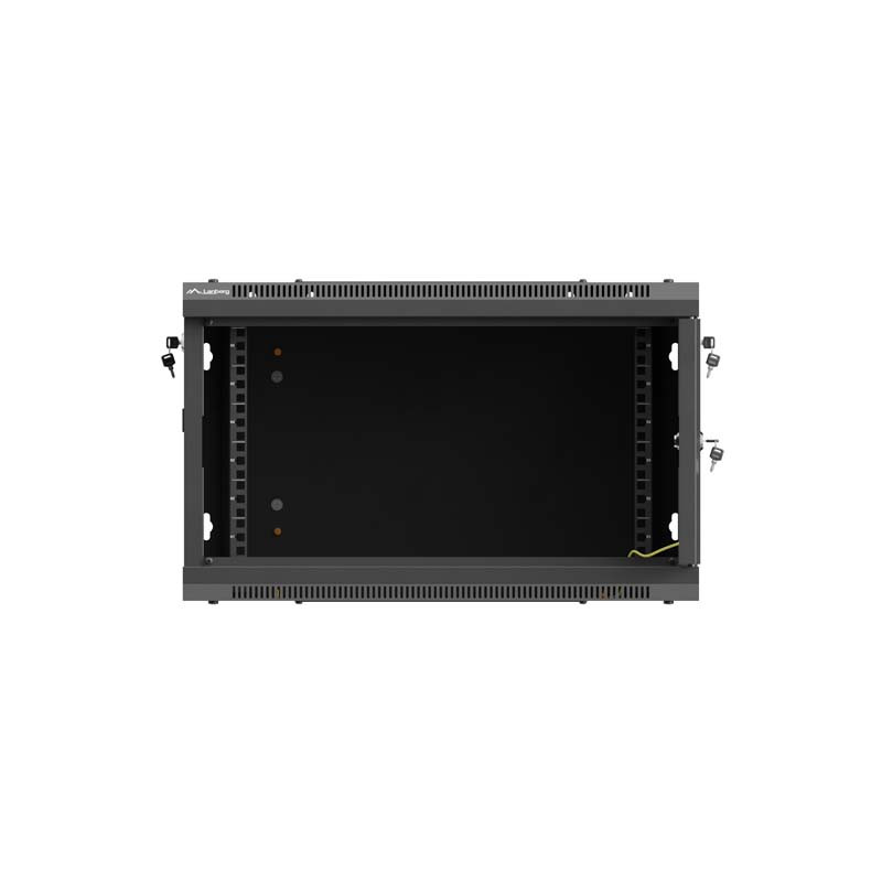 LANBERG NÁSTENNÁ INŠTALAČNÁ SKRIŇA 19'' 6U 600X600 ČIERNE PERFOROVANÉ DVERE (PLOCHÉ BALENIE)