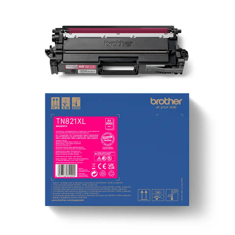 Brother TN-821XLM, toner magenta, 9 000 str.