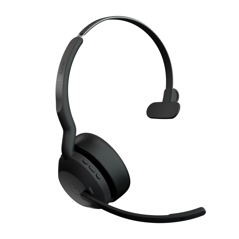 Jabra Evolve2 55/Mono/ANC/USB/BT-USB/Bezdrať/MS/Stand/Čierna