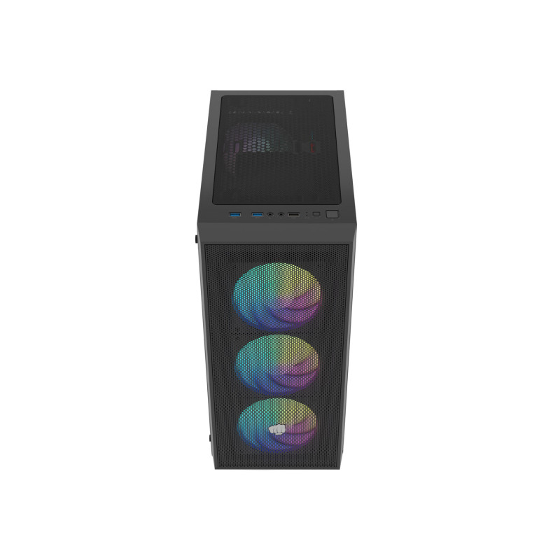 GENESIS - PC skriňa Fury SHOBO SH8F, ARGB, Midi Tower, Čierna