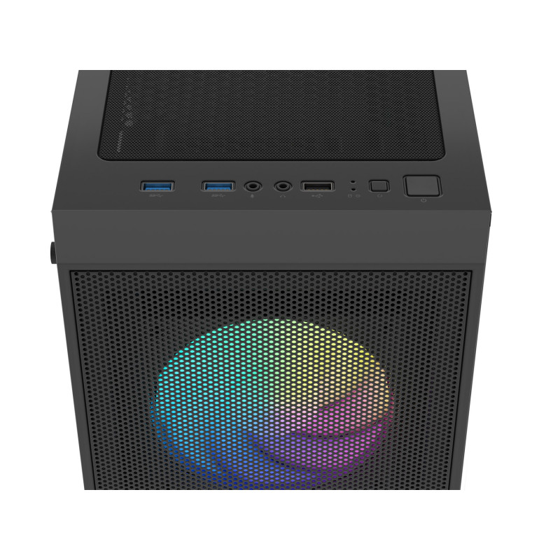 GENESIS - PC skriňa Fury SHOBO SH8F, ARGB, Midi Tower, Čierna