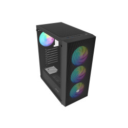 GENESIS - PC skriňa Fury SHOBO SH8F, ARGB, Midi Tower, Čierna