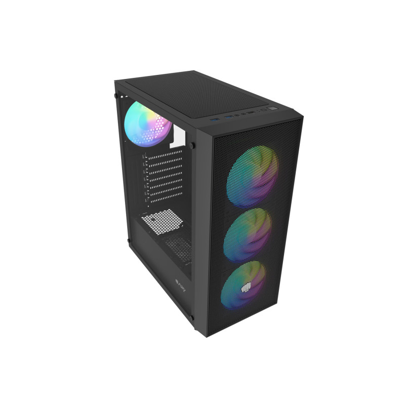 GENESIS - PC skriňa Fury SHOBO SH8F, ARGB, Midi Tower, Čierna