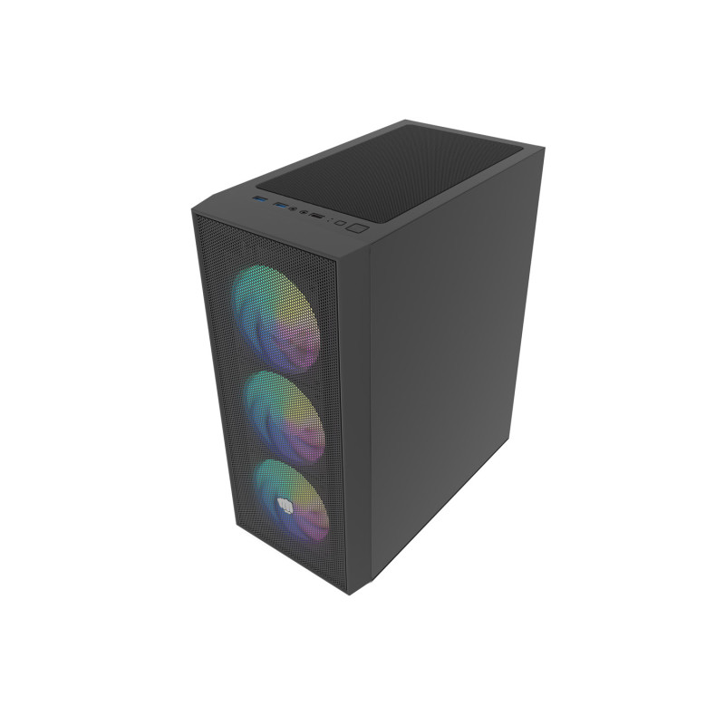 GENESIS - PC skriňa Fury SHOBO SH8F, ARGB, Midi Tower, Čierna