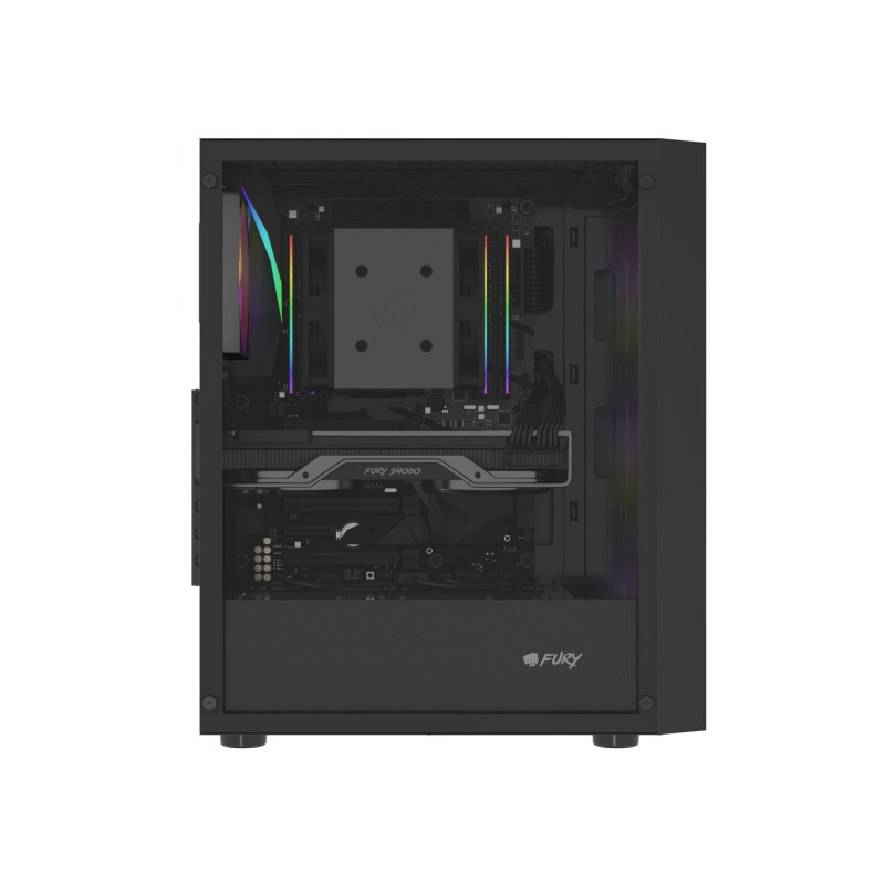 GENESIS - PC skriňa Fury SHOBO SH8F, ARGB, Midi Tower, Čierna