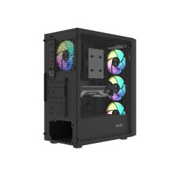 GENESIS - PC skriňa Fury SHOBO SH8F, ARGB, Midi Tower, Čierna