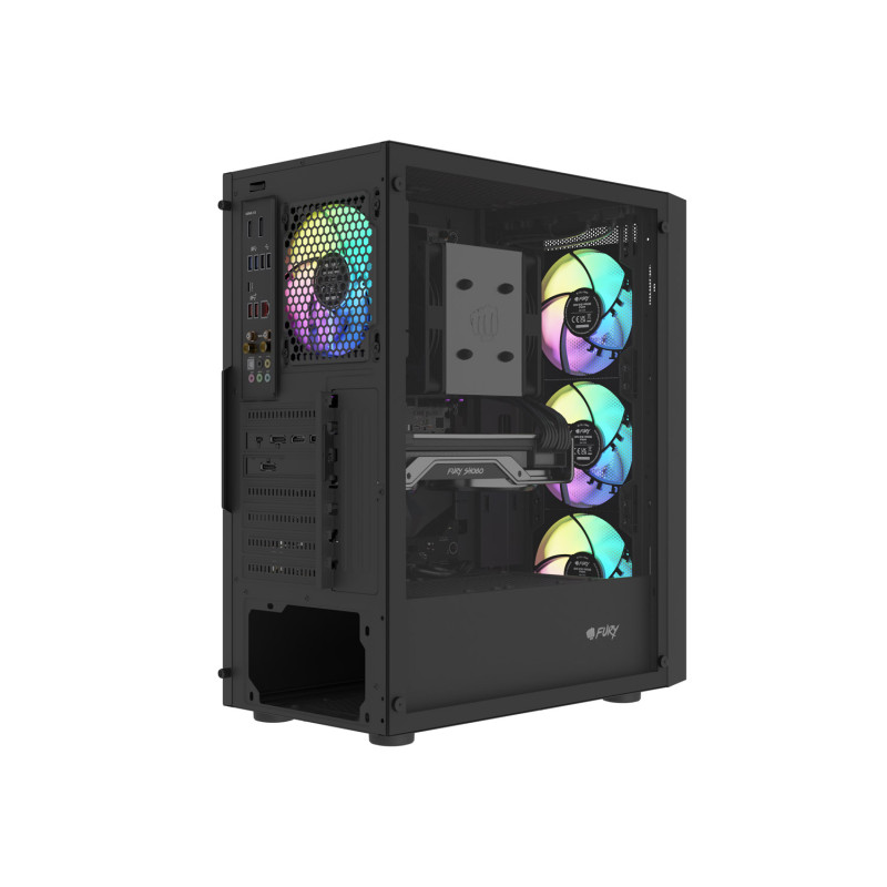 GENESIS - PC skriňa Fury SHOBO SH8F, ARGB, Midi Tower, Čierna