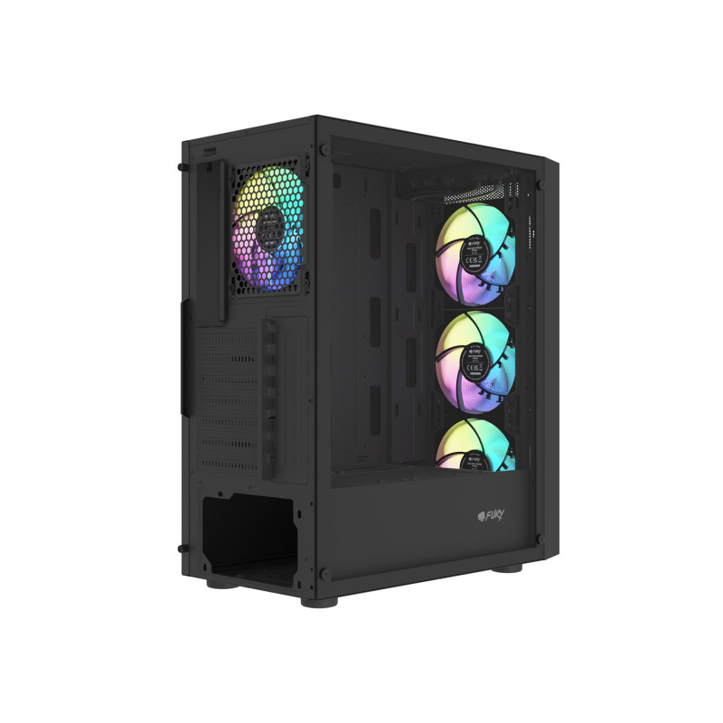 GENESIS - PC skriňa Fury SHOBO SH8F, ARGB, Midi Tower, Čierna