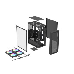 GENESIS - PC skriňa Fury SHOBO SH8F, ARGB, Midi Tower, Čierna