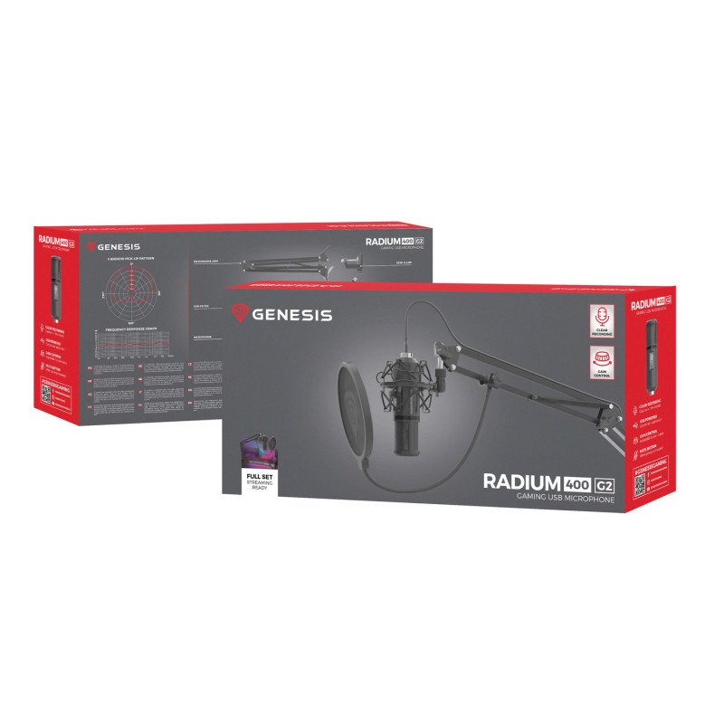 Streamovací mikrofón Genesis RADIUM 400 G2, USB