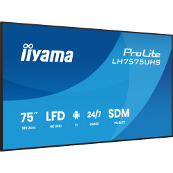 75'' iiyama LH7575UHS-B2AG: IPS, 4K UHD, Android, 24/7