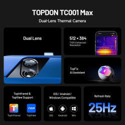 VIKING - TOPDON termálna infrakamera TC001 Max/AI asistent/512x384/iOS/Android/Windows/1,5MP/USB-C