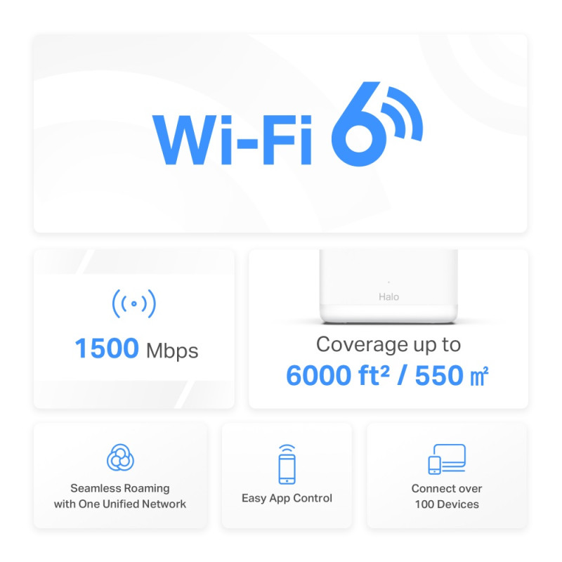 MERCUSYS - Halo H60X(3-pack) AX1500 Home Mesh WiFi6 systém