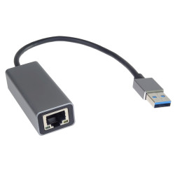 PremiumCord adaptér USB3.0 - LAN RJ45 ETHERNET 10/100/1000 MBIT Aluminium