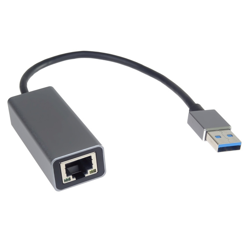 PremiumCord adaptér USB3.0 - LAN RJ45 ETHERNET 10/100/1000 MBIT Aluminium