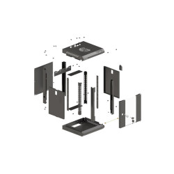 LANBERG RACKOVÁ SKRIŇA 10'' NÁSTENNÁ 4U/300X300 (FLAT PACK) S PRESKLENÝMI DVERMI ČIERNA