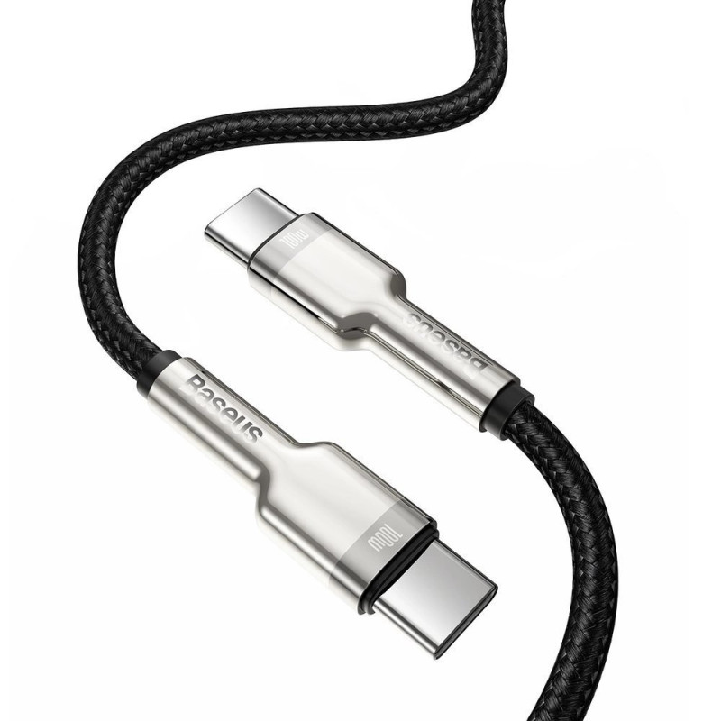 NONAME - Baseus Dátový kábel Cafule USB-C/USB-C 1m 100W (20V 5A) čierny