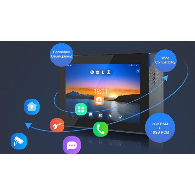 GRANDSTREAM - Fanvil i57A SIP Android vnútorná dotyková stanica, 10.1'' displ., 2SIP, WiFi, BT, 3rd app