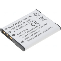 Batéria T6 Power Sony NP-BN1, 600mAh, 2,2Wh, sivá