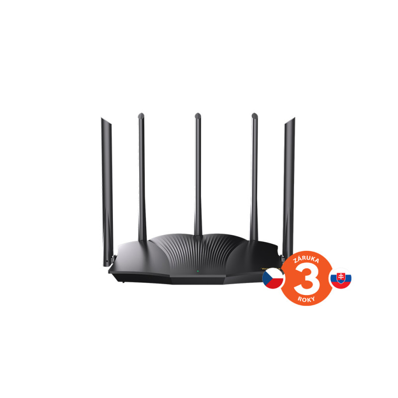 Tenda TX12 Pro AX3000 WiFi 6 Router, 1x GWAN, 3x GLAN, IPv6, 5x 6dBi, WPA3, Mesh, SK app