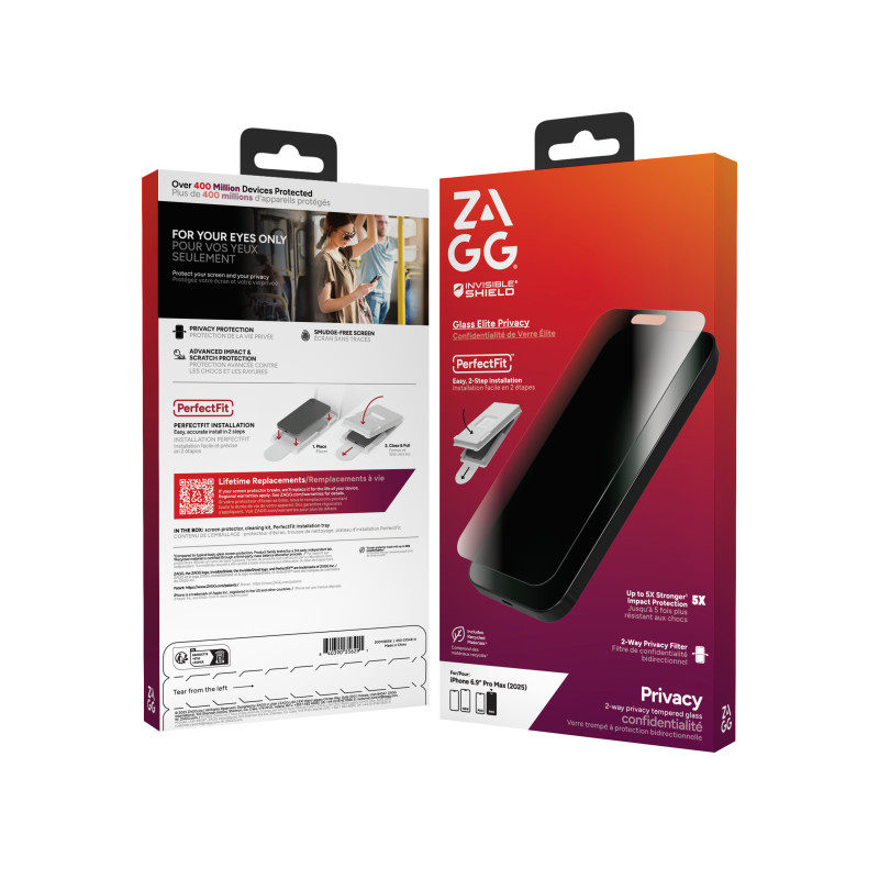 ZAGG Ochranné sklo GLASS Elite Privacy pre Apple 17 Pro Max