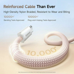 NONAME - Baseus Dynamic 4 Pro Series Dátový Kábel USB-C - USB-C 100W 1m Baby Pink