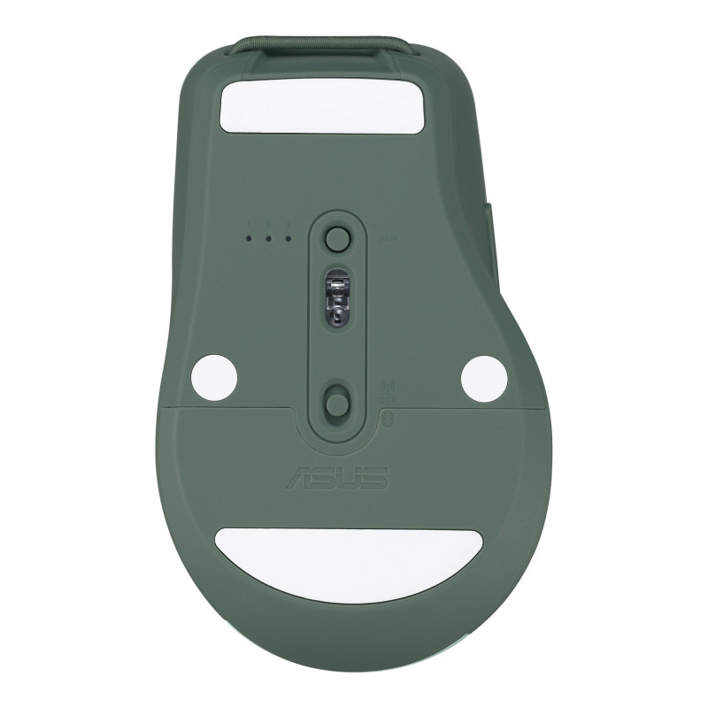 ASUS SmartO Mouse MD200 Silent Plus/Kancelárska/Optická/Pre pravákov/4 200 DPI/USB+BT/Zelená