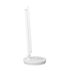 FELLOWES - Platinet PDL400RGBW stolná LED lampa 12W stmievateľná, dotykové ovládanie, USB port, biela