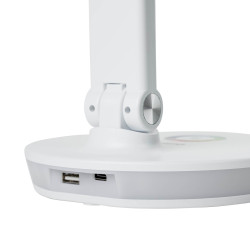 FELLOWES - Platinet PDL400RGBW stolná LED lampa 12W stmievateľná, dotykové ovládanie, USB port, biela