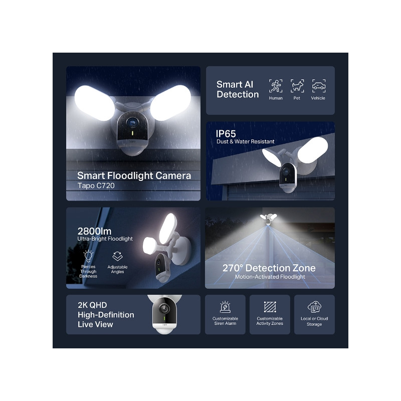 TP-LINK - Tapo C720 Smart WiFi Cam s osvetlením